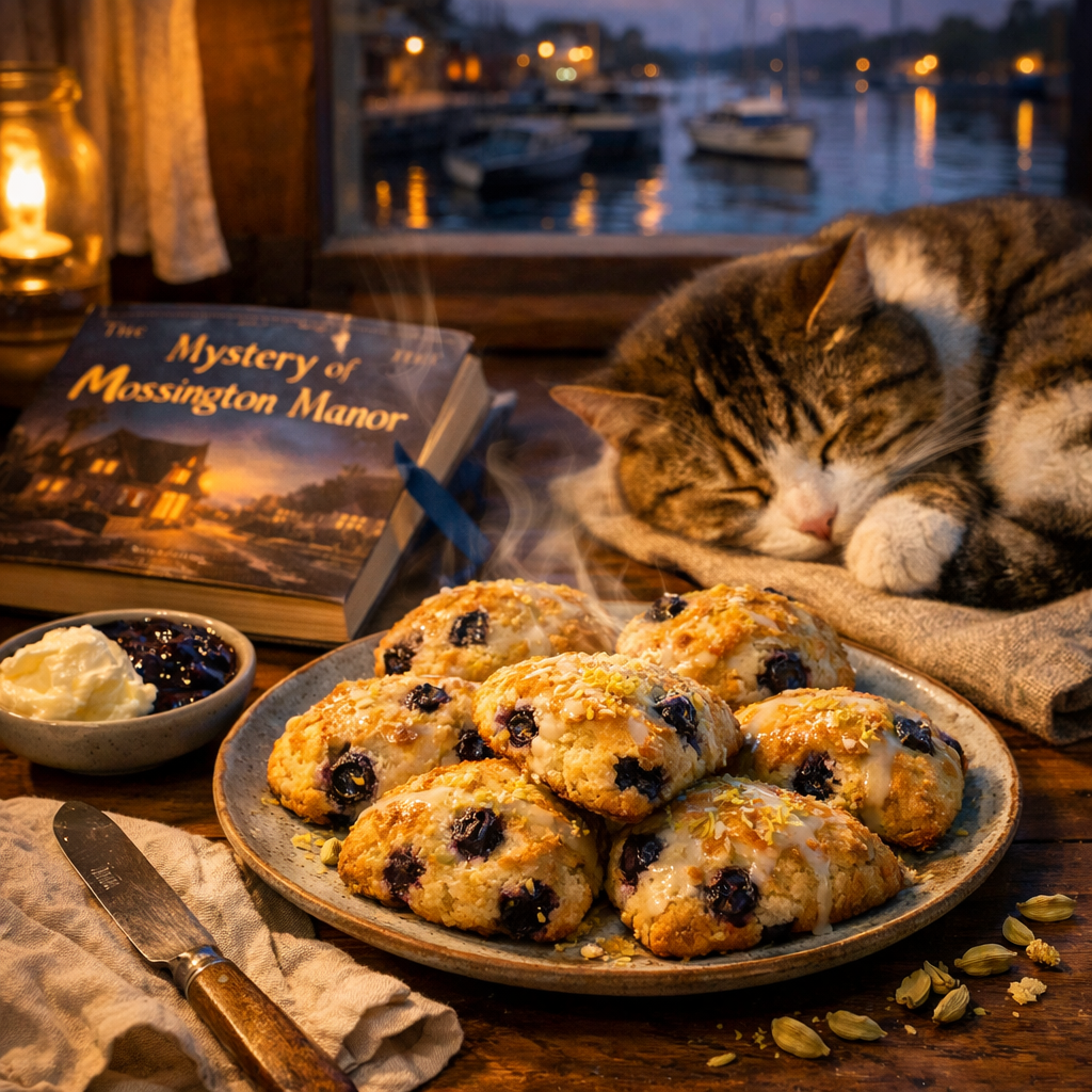 J A Harris mystery author scone recipe